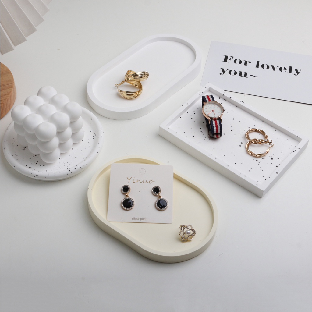 Ins photo props trang sức lưu trữ khay chụp ảnh tạo dáng vòng cổ nhẫn bông tai khay trưng bày trang trí