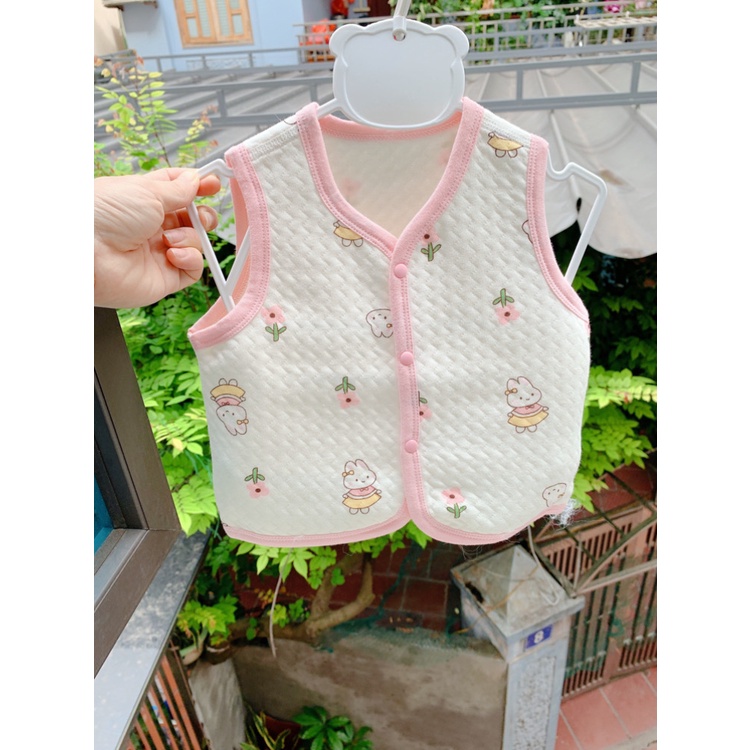 Áo Gile trần bông, nỉ nhung dày mềm mùa Đông cho bé sơ sinh