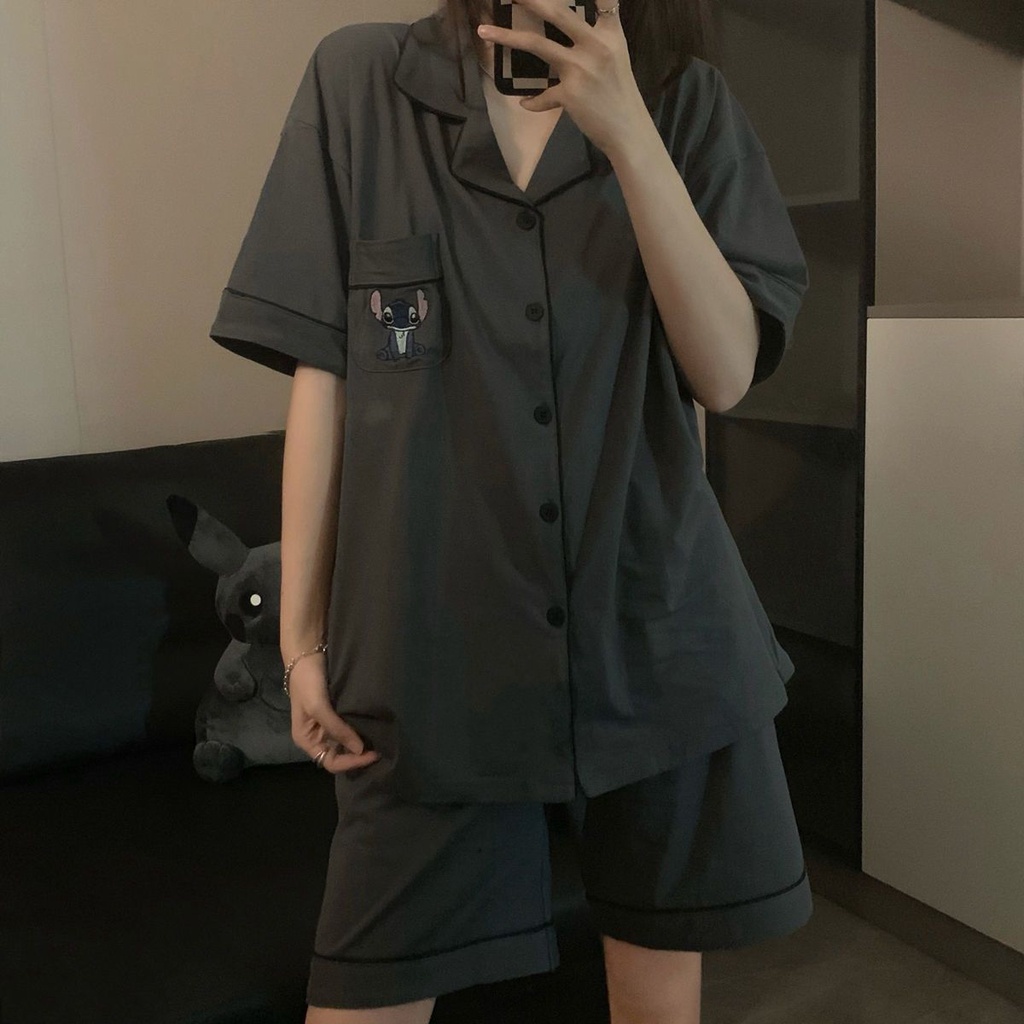 Bộ Đồ Ngủ Tay Ngắn In Hình Doremon Dễ Thương Thời Trang Mùa Hè Cho Nữ