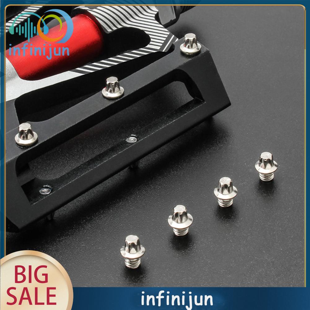 Muqzi 50pcs mountain road bike pedal anti-skid screw set w / offset spanner