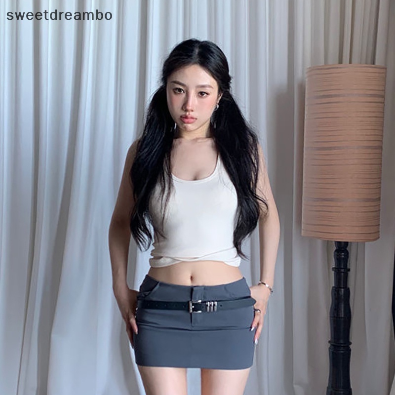 Áo hai dây mảnh cho nữ, áo ba lỗ mỏng không tay màu trơn Retro Kiểu Mỹ mùa hè