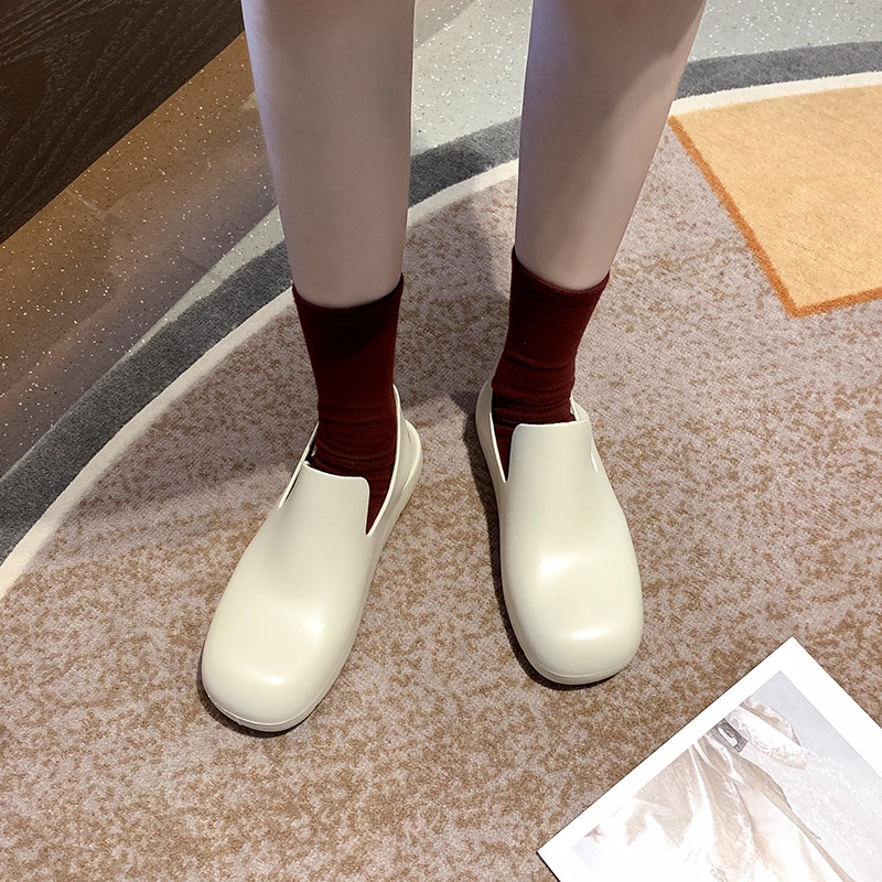 Flat sandal cao su non-slip mưa boots