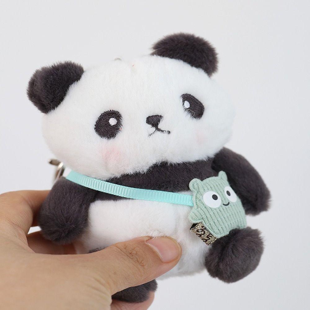 Shanhai Móc Chìa Khóa Bằng cotton pp Hình Gấu Trúc Nhồi Bông Nhỏ Dễ Thương Phong Cách Hàn Quốc Dành Cho Bạn Nữ