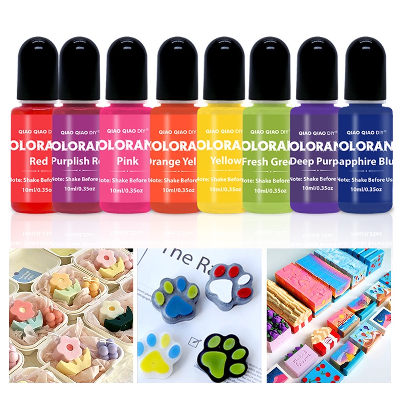 10ml Nến nhuộm Pigment Chất lỏng Màu Nhựa Nhựa Màu Thuốc nhuộm cho Tự làm Nến Làm Xà phòng Quy trình Epoxy