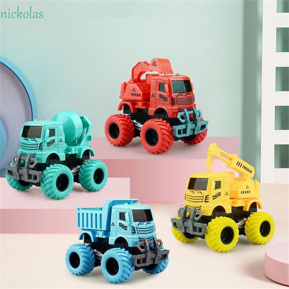 Nickolas engineering car toy 4 bánh quà tặng nhỏ mô hình ô tô mô phỏng kỹ thuật bộ xe tải tự đổ mô hình máy xúc diecast