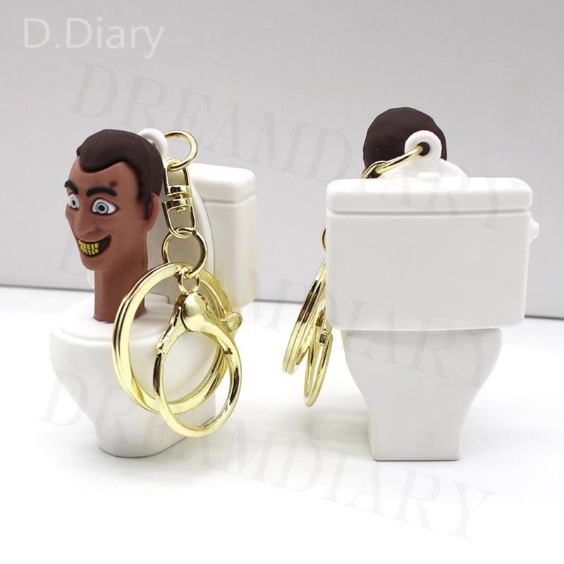 Trò chơi skibidi toilet keychain phim hoạt hình dễ thương nhân vật anime pvc vui nhộn túi xe hơi phụ kiện cho đồ chơi trẻ em quà tặng sinh nhật