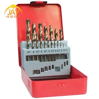 19-piece set cobalt drill bit set 1.0-10mm m35 carbide drill bits 5% cobalt twist drill hss metric drill bits set