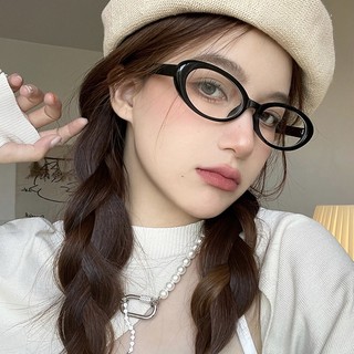 Phụ nữ cổ điển nam giới khung hình bầu dục kính chống ánh sáng xanh kính mắt thấu kính phẳng