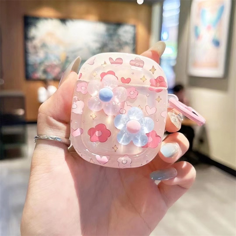 Vỏ airpods Three-dimensional hyun ya flower thích hợp cho airpods1 / 2 3 pro pro2 earphone set vỏ bảo vệ bluetooth không dây air pods pro 3 earphone protective case