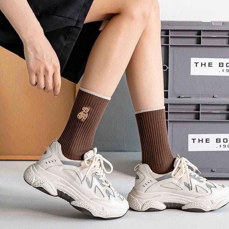 Tất cổ cao nữ họa tiết dễ thương, phong cách basic Hàn Quốc dễ phối đồ - Meitabox CC16