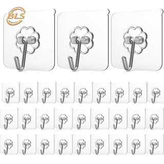 Móc tải nặng trong suốt mạnh mẽ / móc treo tường cửa tự dính / giá treo khăn phòng tắm nhà bếp