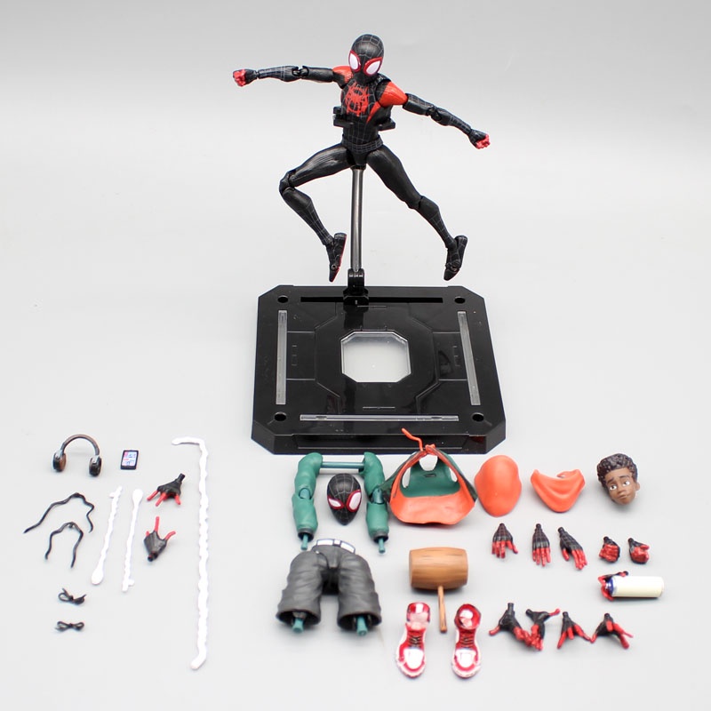 Ml legends sentinel spiderman action figure spider-verse miles sv shf morales peni parker anime figures bức tượng nhỏ pvc tượng đồ chơiđồ chơi cho bé trai