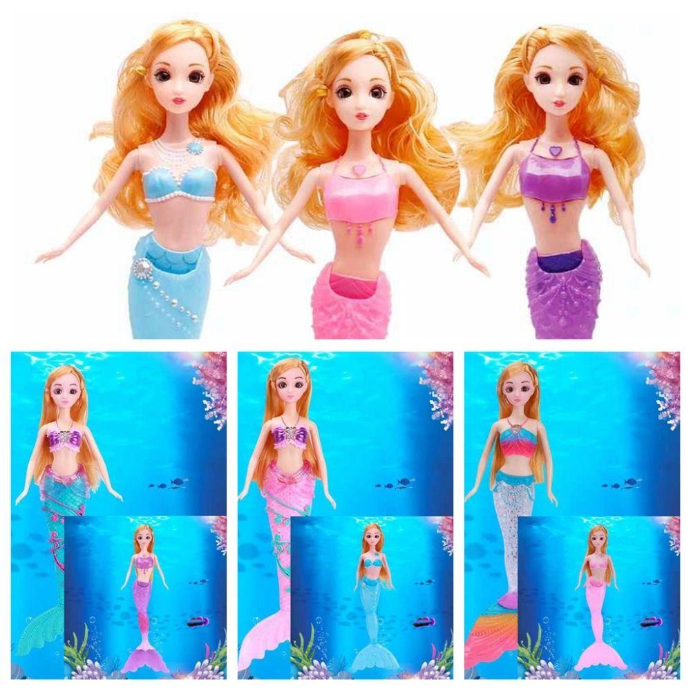 Búp bê công chúa nàng tiên cá MMULCK BJD mắt 3D có ánh sáng/ váy đuôi cá 1/3 có khớp nối có thể tháo rời cho bé gái