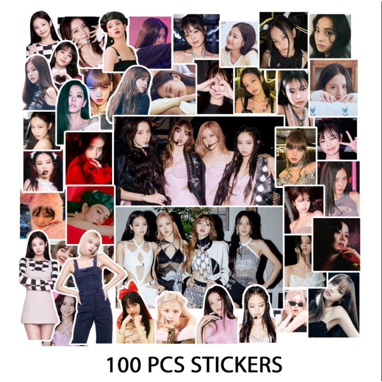 Set 100 Sticker BLACKPINK ROSE LISA Chống Thấm Nước