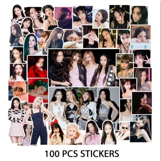 Set 100 / 100 sticker blackpink rose lisa chống thấm nước dùng để trang trí