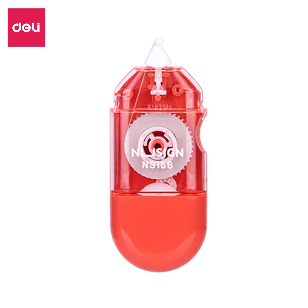 Bút xóa băng kéo 6m dạng film cao cấp Deli - Kích thước 6mx5mm - Trắng/Đỏ/Xanh dương/Xanh lá