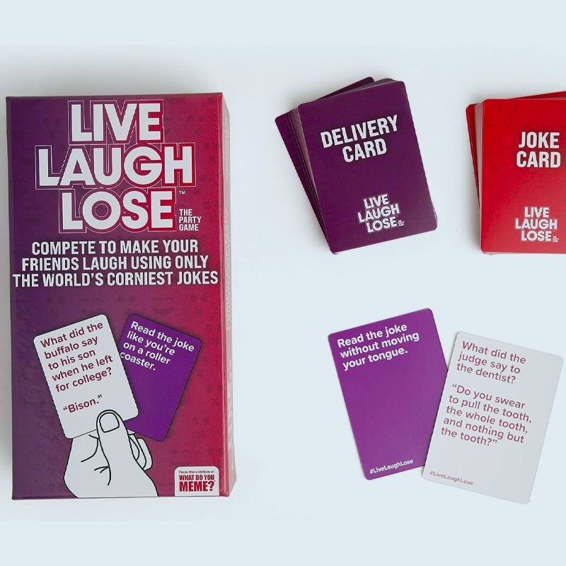 WHAT DO YOU MEME? Live Laugh Lose - The Party Game Where You Compete to Make Corny Jokes Funny