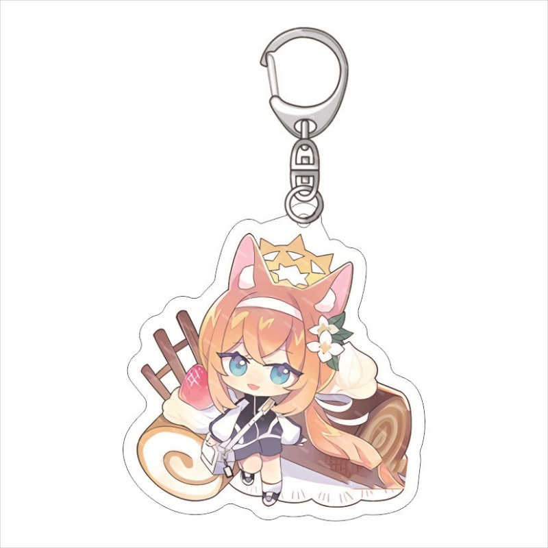 Blue archive anime keychain phụ nữ aru sunaokami shiroko hayase yuka chuỗi chìa khóa acrylic người đàn ông vòng chìa khóa dễ thương túi ita mặt dây chuyền trang trí