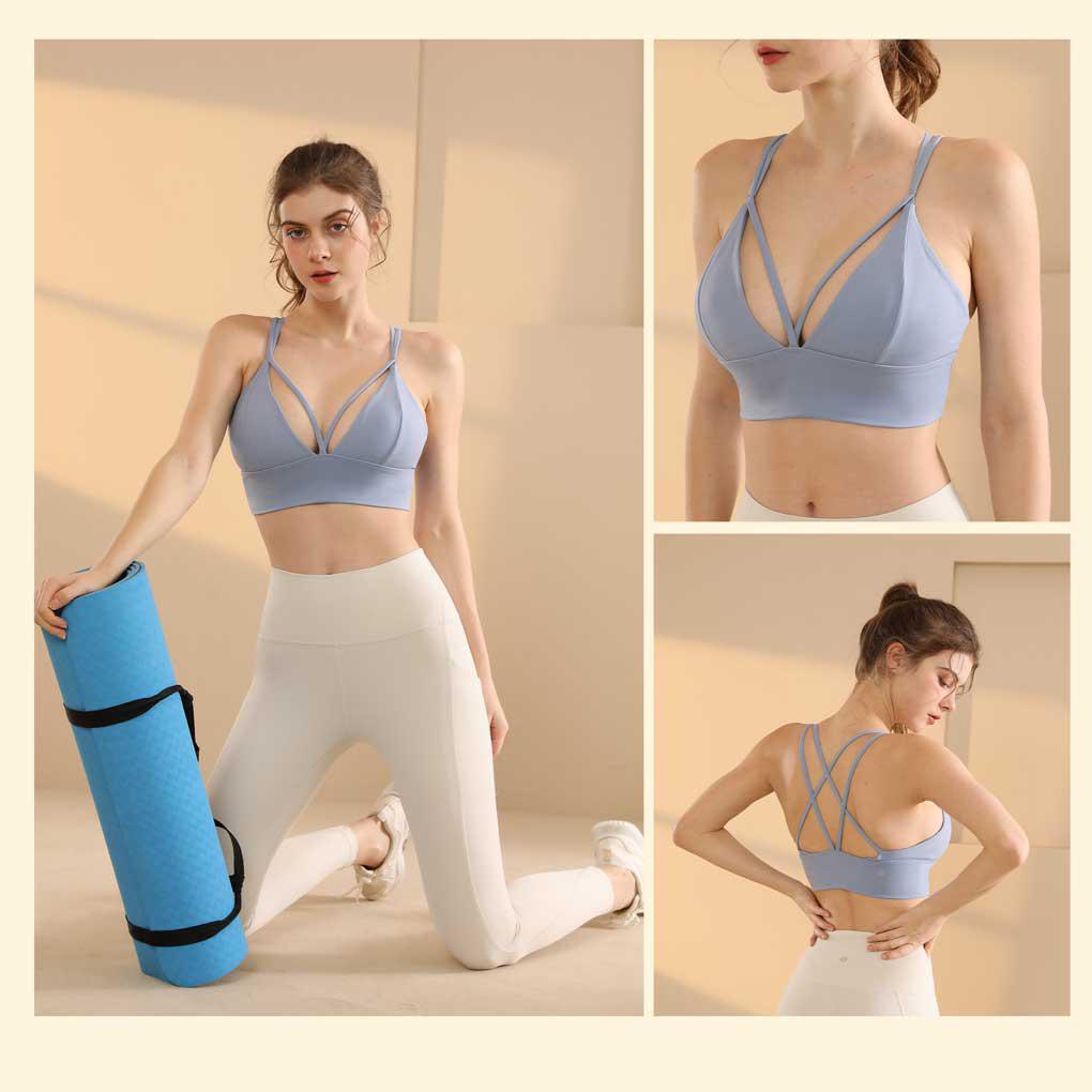 Áo Ngực Thể Thao Không Tay Màu Sắc Đơn Giản Có Thể Giặt Sạch Tiện Lợi