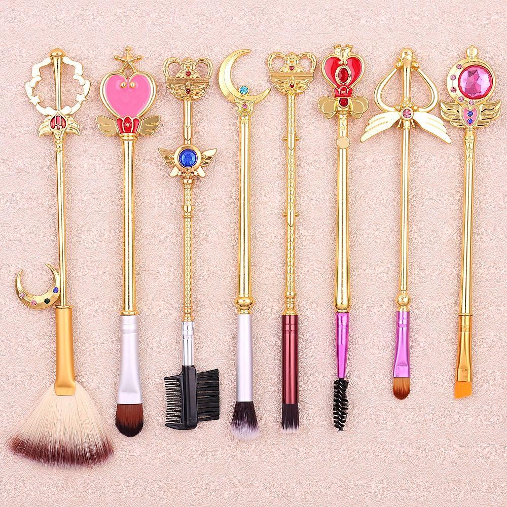 Set 5 / 8 Cọ Trang Điểm DYRUIDOJ Thiết Kế Hoạt Hình Dễ Thương Kèm Túi Đựng