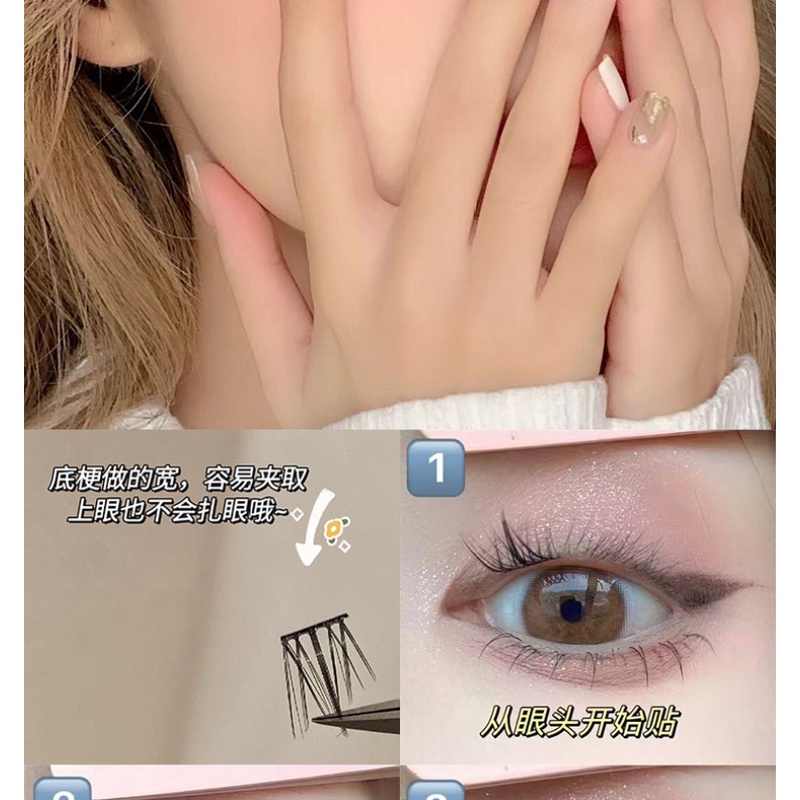 Cặp Lông Mi Giả 3 Hàng 5 Hàng Hình Hoa Hướng Dương Siêu Mỏng Tự Nhiên