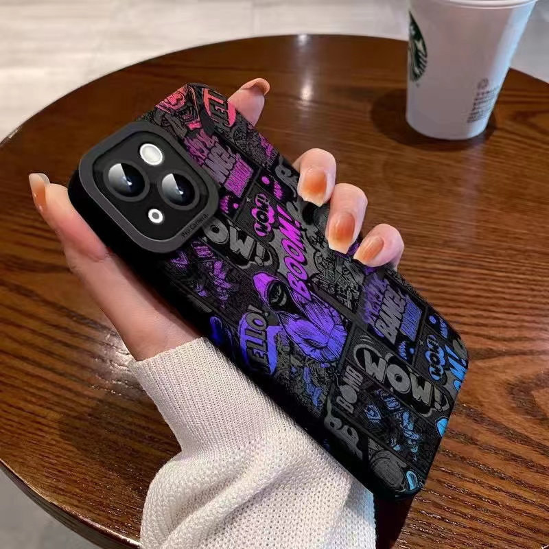 【Da Cừu】 Ốp Điện Thoại Mềm Hình Nón Gió City Boy Punk Cho Iphone 6S 7 Plus 8 Plus X Xs Xr Xs Max 11 13 12 14 Pro Max 14 Plus 12 Plus 12 13 Mini Bảo Vệ Máy Ảnh Trường Hợp Nam Boom Shin Case