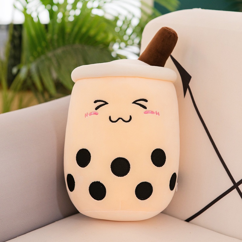 Gối Ôm Nhồi Bông Hình Ly Trà Sữa Dễ Thương Cho Bé