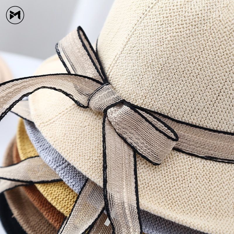 Nón Tai Bèo Vành Rộng Thắt Nơ Phong Cách Hàn Quốc Hàng Mới 2023 Dành Cho Bạn Nữ