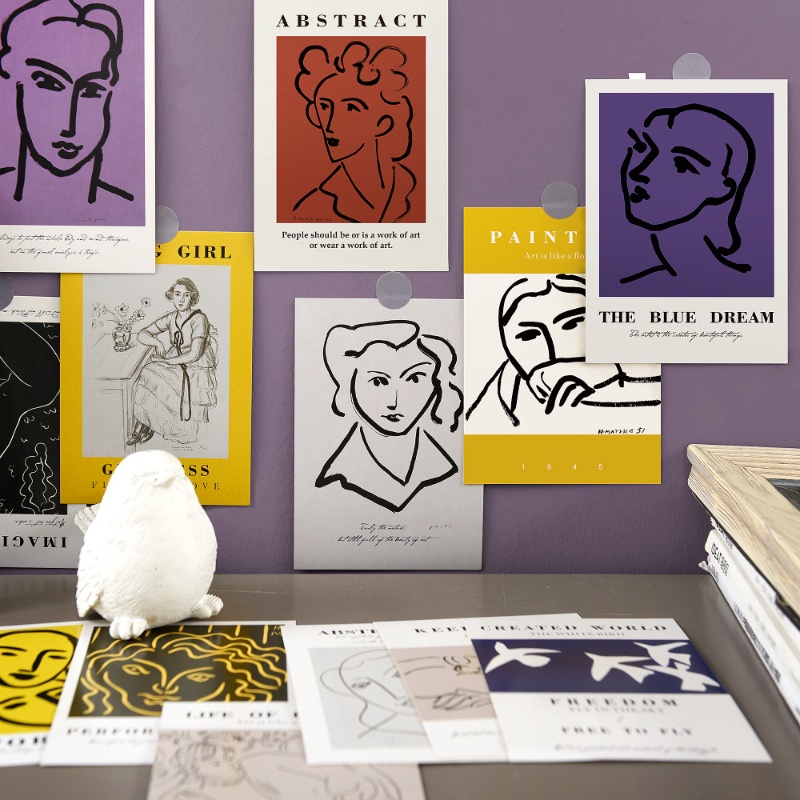 Bộ 15 Tấm Bưu Thiếp Trang Trí Tường Phong Cách Retro