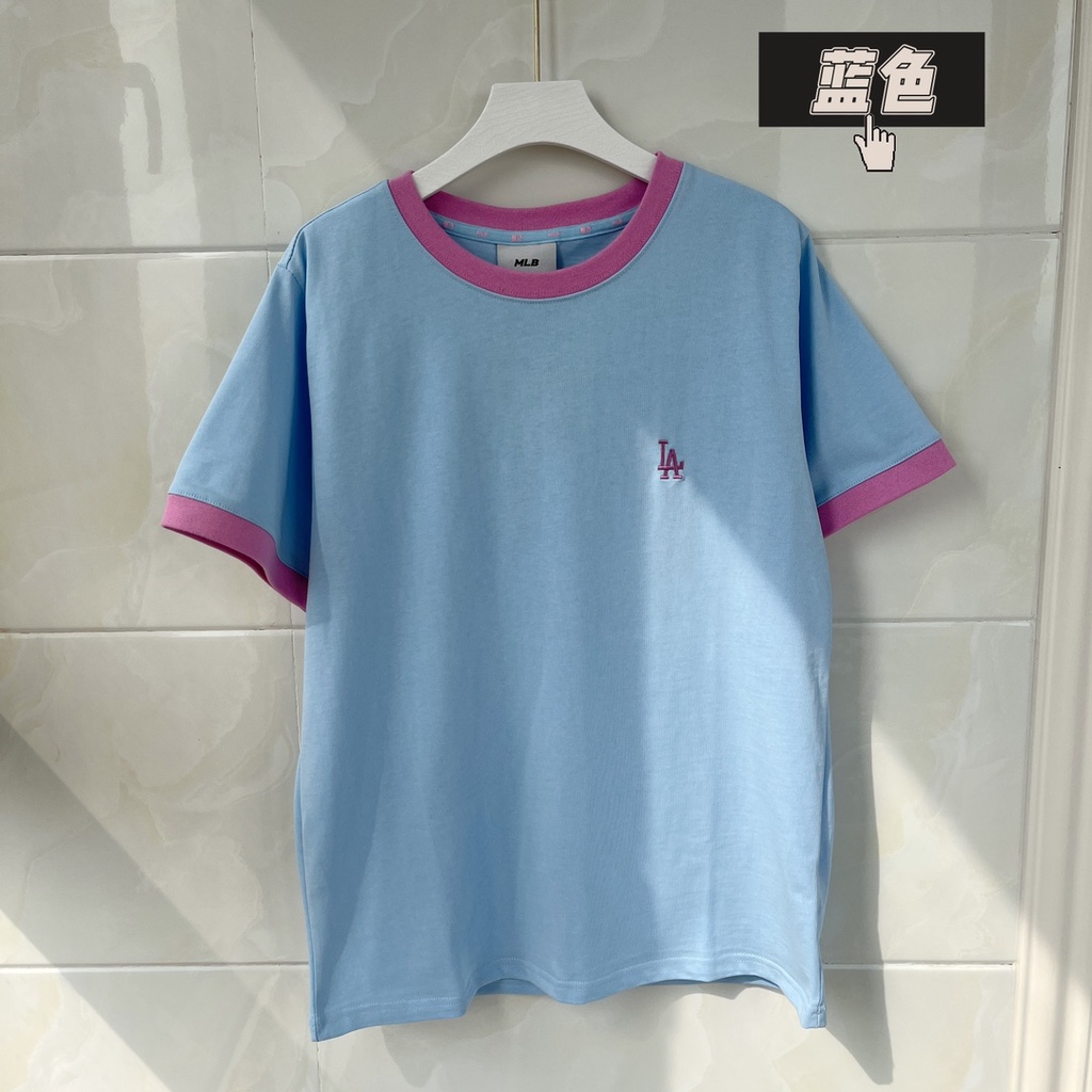 ❤❤❤ Áo Thun cotton Ngắn Tay Thêu Chữ MLB NY Chất Lượng Cao Cho Nam Nữ