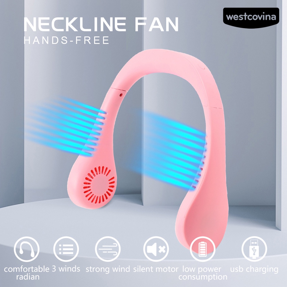 [COD]♋Quạt Làm Mát Đeo Cổ Mini Sạc Cổng USB Yên Tĩnh Có Thể Điều Chỉnh