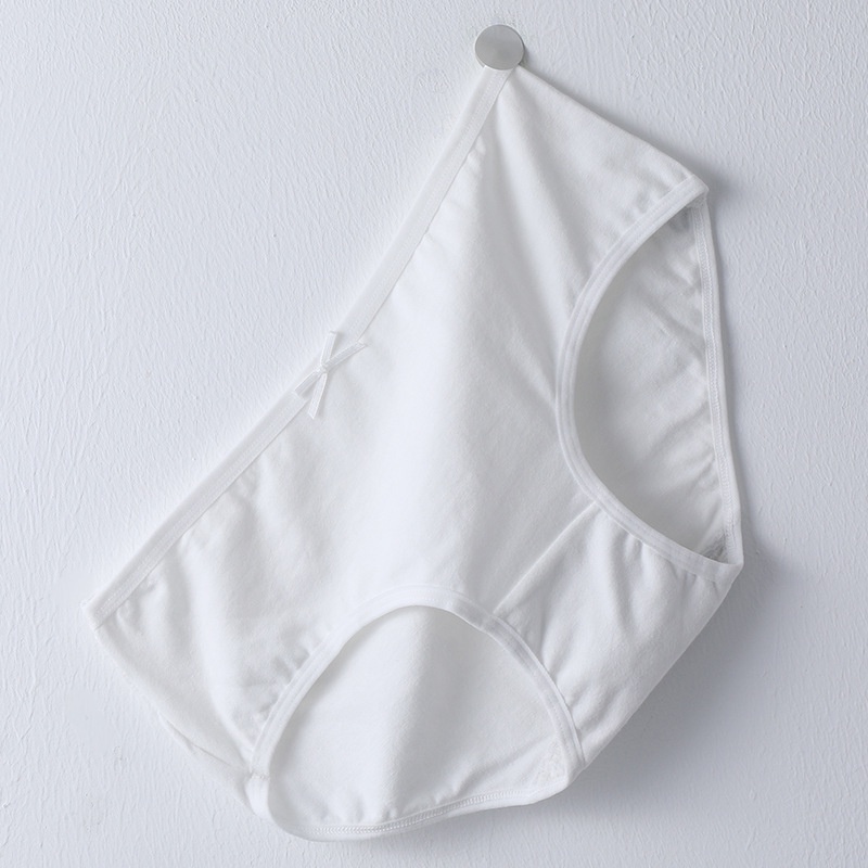 Quần Lót Tam Giác Màu Trơn Chất Liệu Cotton Thoải Mái Cho Nữ