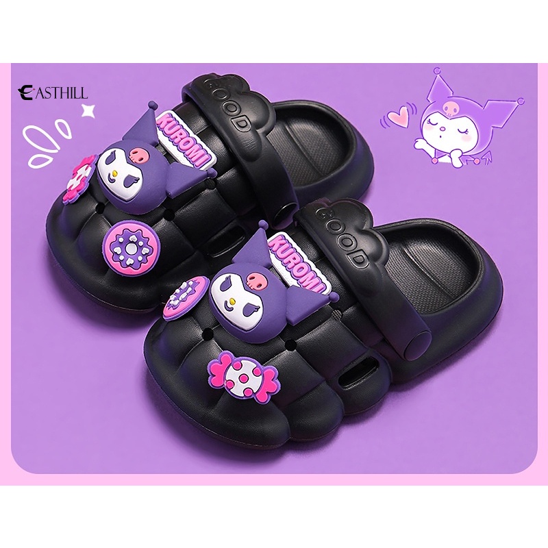 SANRIO Dép Đi Biển Chống Trượt Họa Tiết Hoạt Hình MyMelody Cinnamoroll Kuromi Cho Bé
