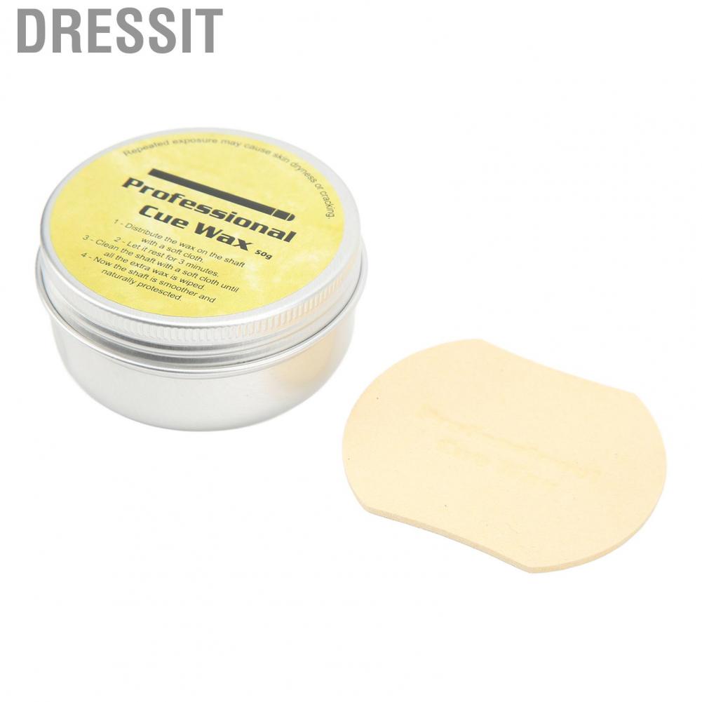 Dressit Stick Cue Wax  Silky Pool Shaft Protective with Polishing Sheet for Wooden Shafts