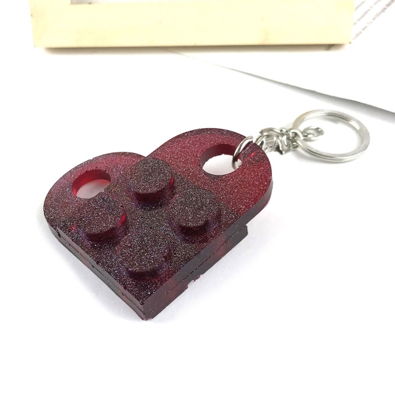 Khuôn Silicone Hình Trái Tim Làm Mặt Dây Chuyền / Móc Khóa Thủ Công