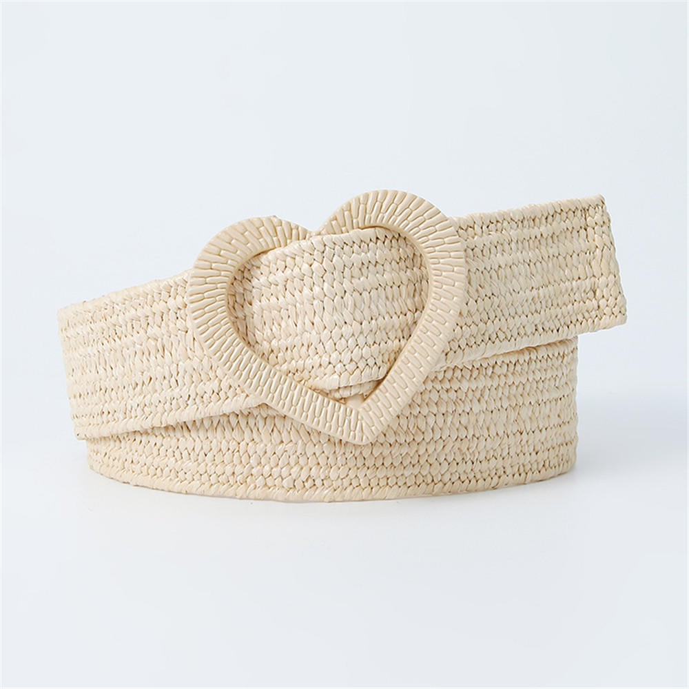 Thắt Lưng Dệt Kim Co Giãn Phối Nút Thời Trang Mùa Hè Cho Nữ