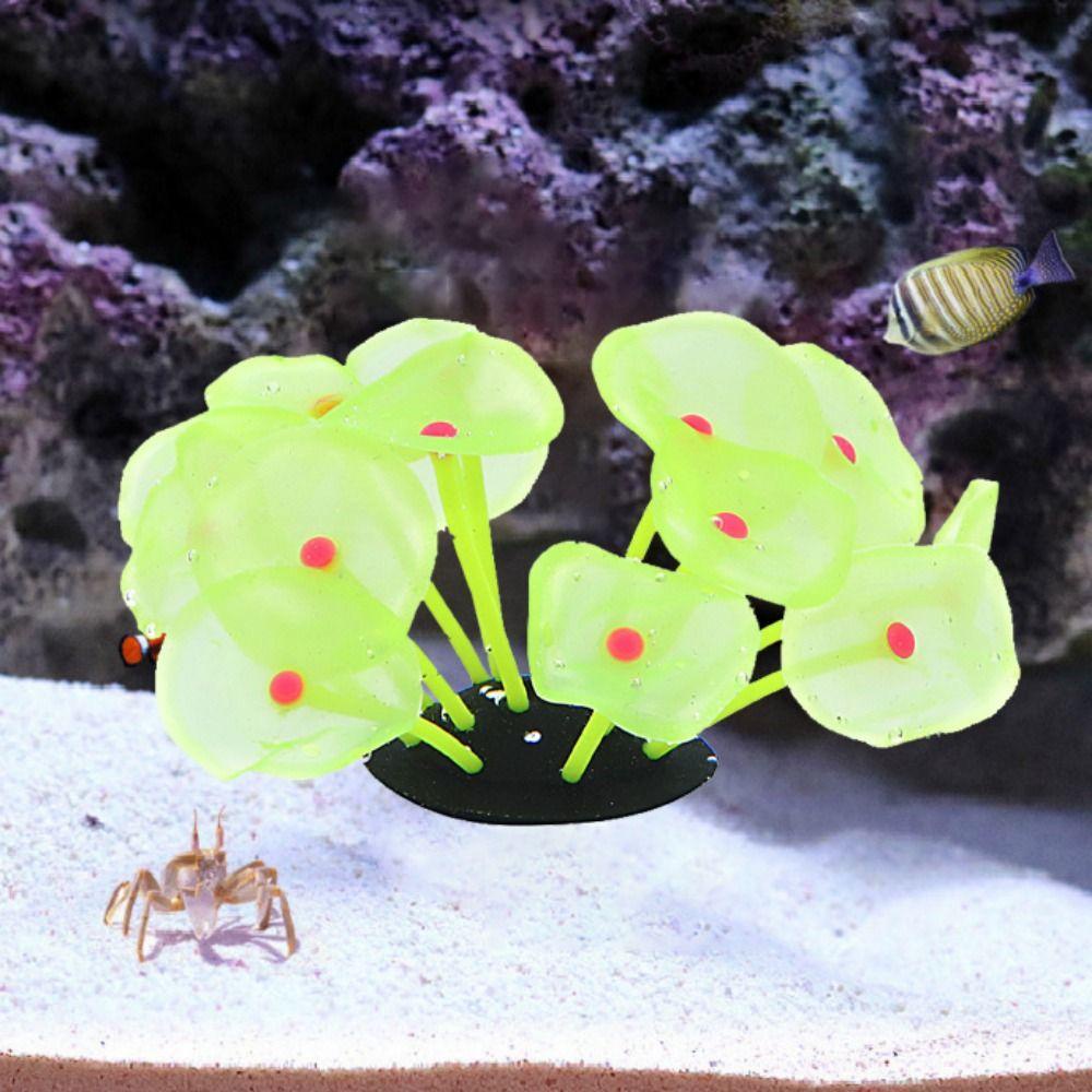 Cây Nấm Nhân Tạo Bằng Silicon Dễ Thương Dùng Trang Trí Bể Cá