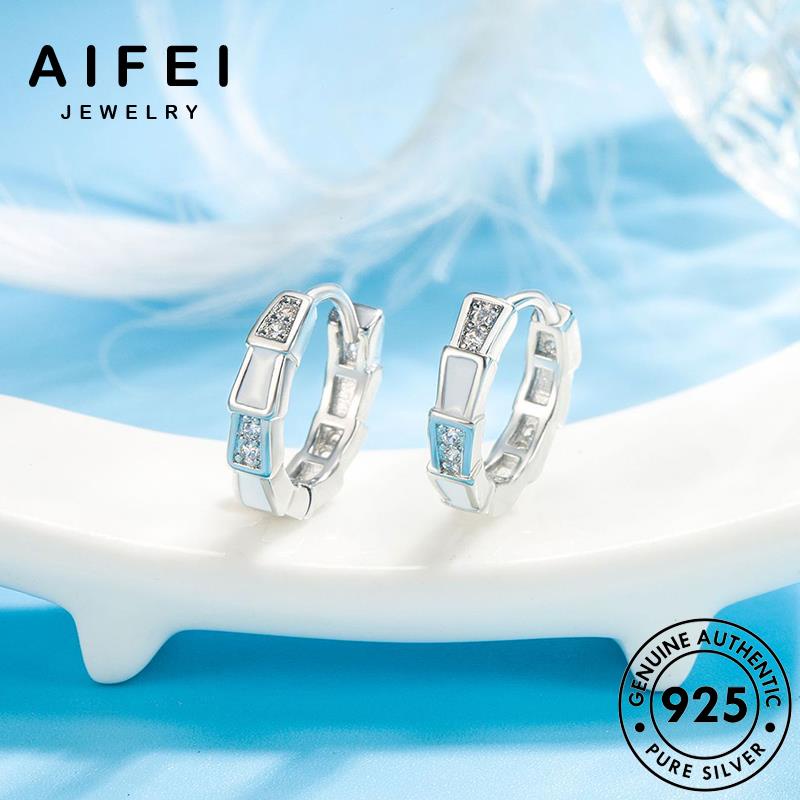 AIFEI JEWELRY con bản rắn moissanite trang kiện bông tai phụ cương nhân tua kim hình thật xỏ 925 Thời sức nữ hàn thời quốc vàng nguyên cá bạc khuyên tròn mô vành E697