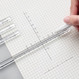 15 / 20cm Student Drawing Straightedge Exam Office Ruler Plastic Student Measuring Tools Simple Transparent Trigonometric Ruler