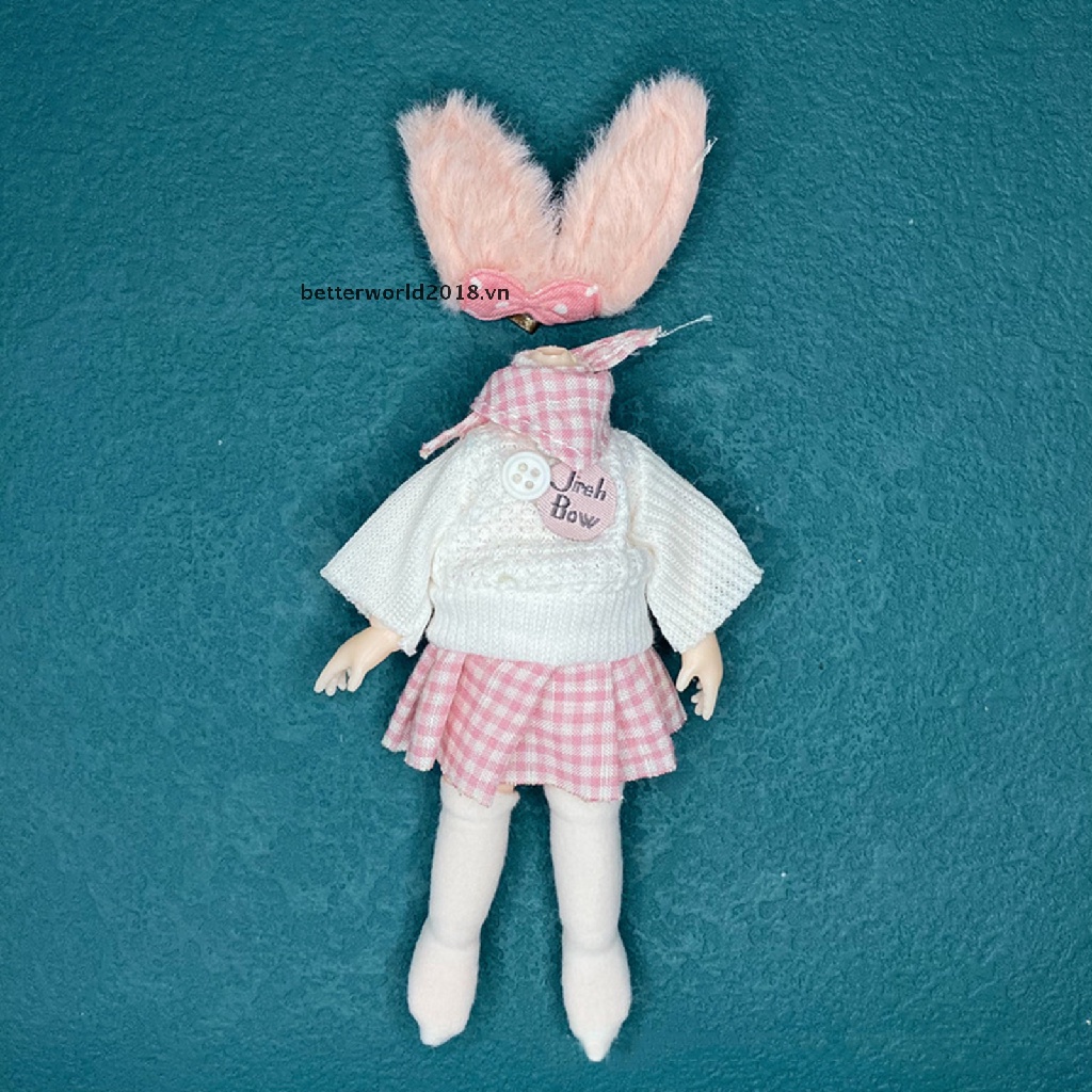 Búp Bê BJD 16CM Kèm Quần Áo Và Băng Đô Dễ Thương