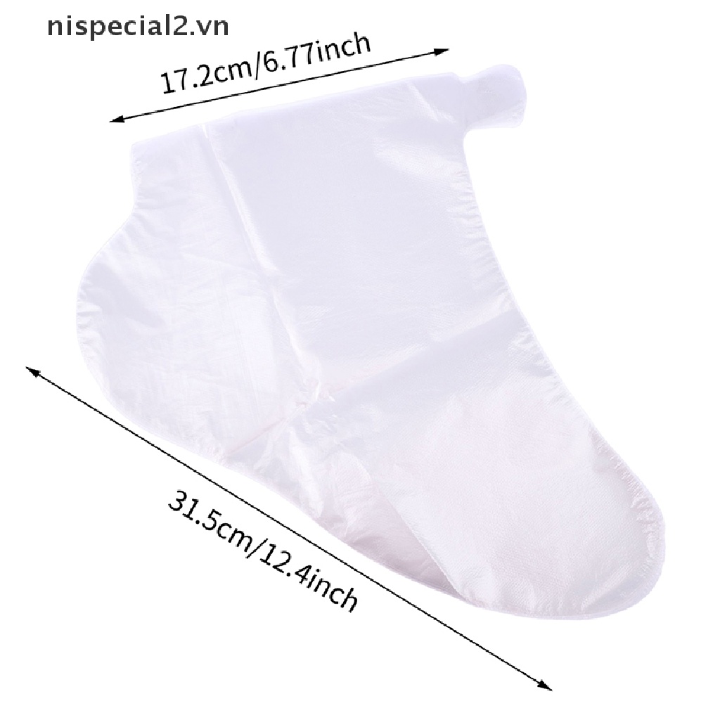 Bộ 100 Miếng Bọc Chân Tẩy Tế Bào Chết Bằng PE Sử Dụng Một Lần