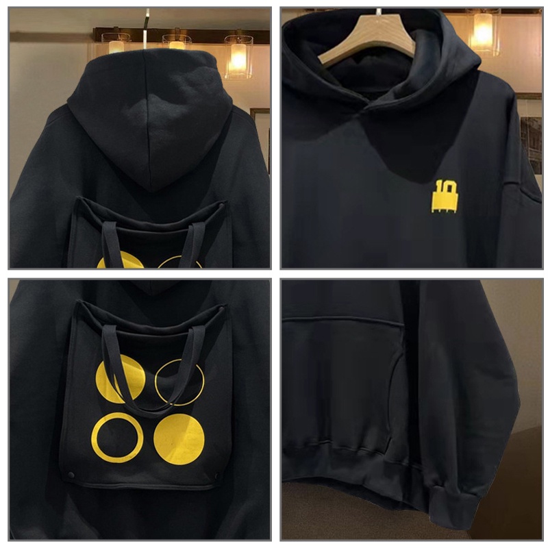 Áo Hoodie Dài Tay Form Rộng In Họa Tiết Dễ Thương Cho Nam