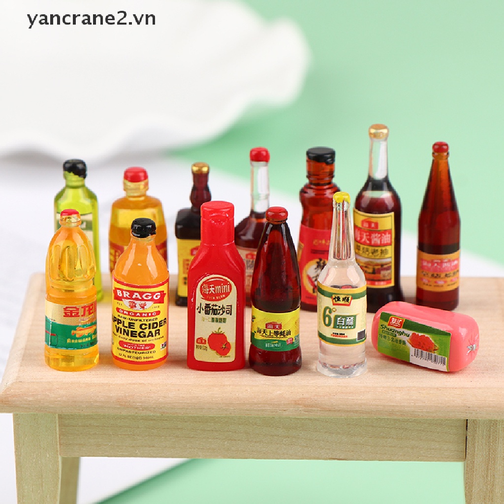 Bộ 5 Lọ Đựng Gia Vị Dầu Đậu Nành Thu Nhỏ Dành Cho Nhà Búp Bê {yancrane2.vn}