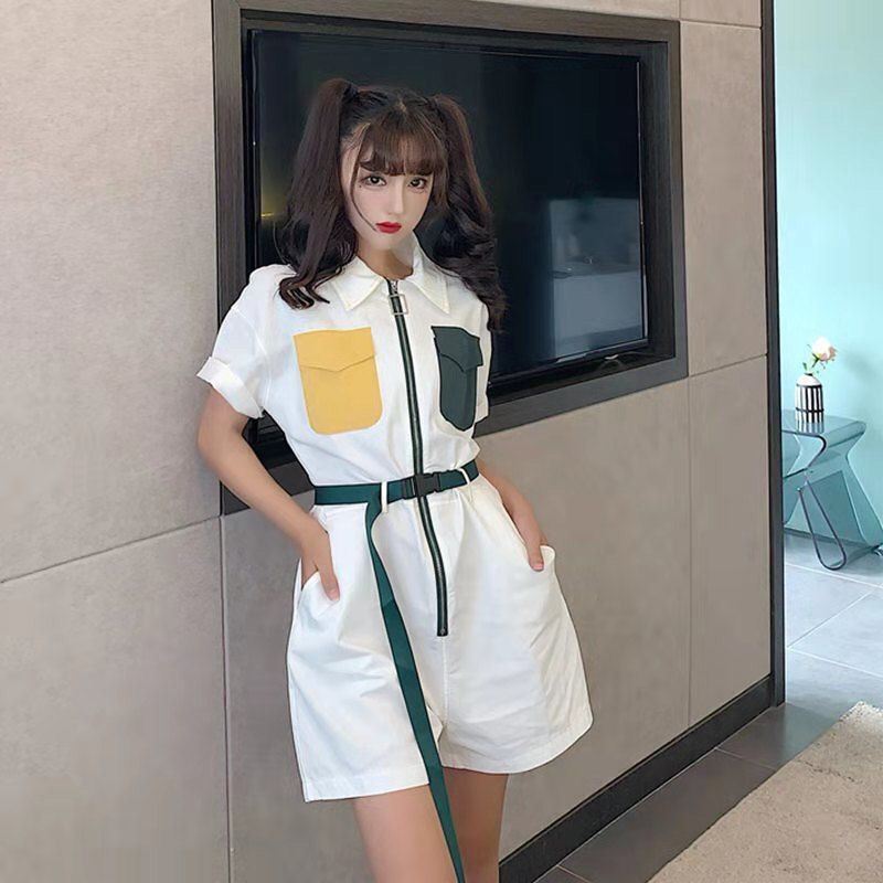 Bộ Áo Liền Quần Ngắn Ống Rộng Thời Trang Mùa Hè 2023 Cho Nữ