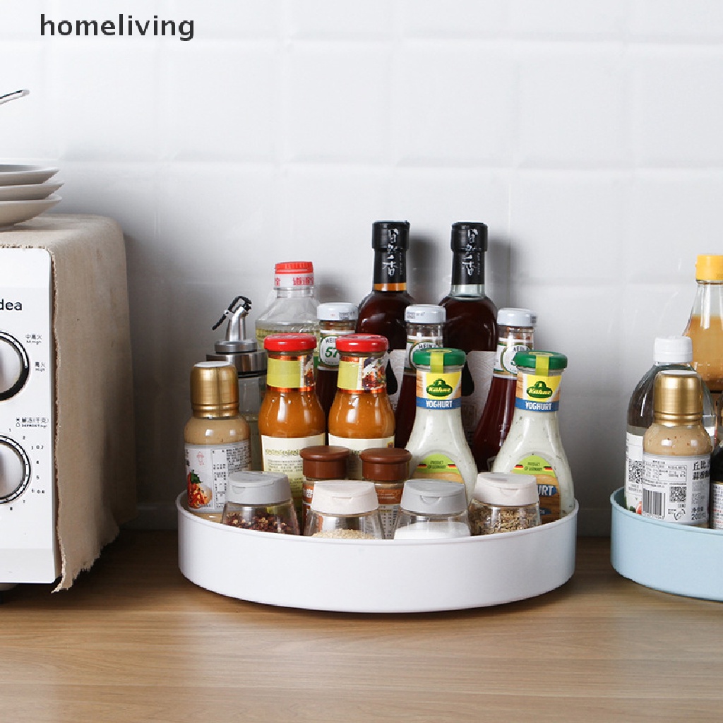 Khay Tròn Xoay 360 Độ Đựng Gia Vị / Mỹ Phẩm / Đồ Dùng Nhà Bếp / Phòng Tắm Chống Trượt