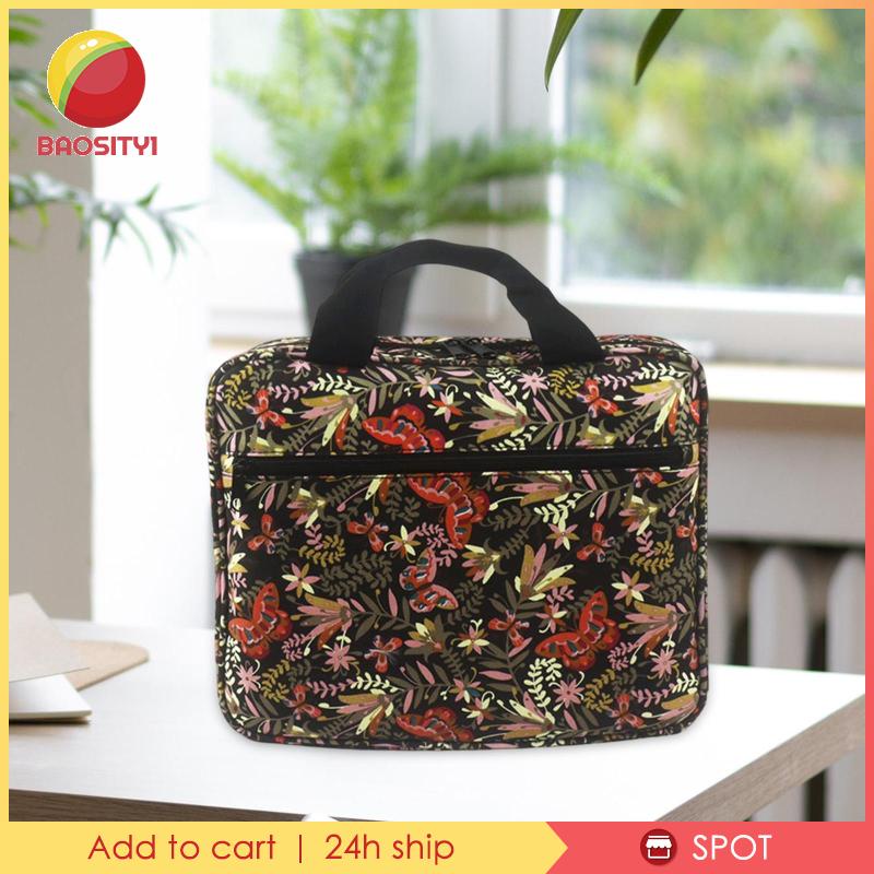 [Baosity1] Túi Xách Tote Xách Tay Nhiều Ngăn Đựng Đồ Dùng Dự Án Thêu Họa Tiết