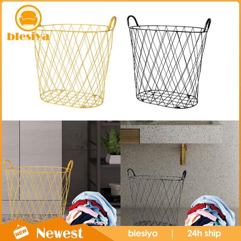 Giỏ Đựng Đồ Giặt Bằng Sắt Có Tay Cầm Trang Trí Nhà Cửa