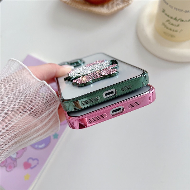 Ốp Điện Thoại Họa Tiết hello kitty Lấp Lánh Sang Trọng Chống Sốc Cho iphone11 12 13 14PROMAX X XS XR XSMAX 14Pro