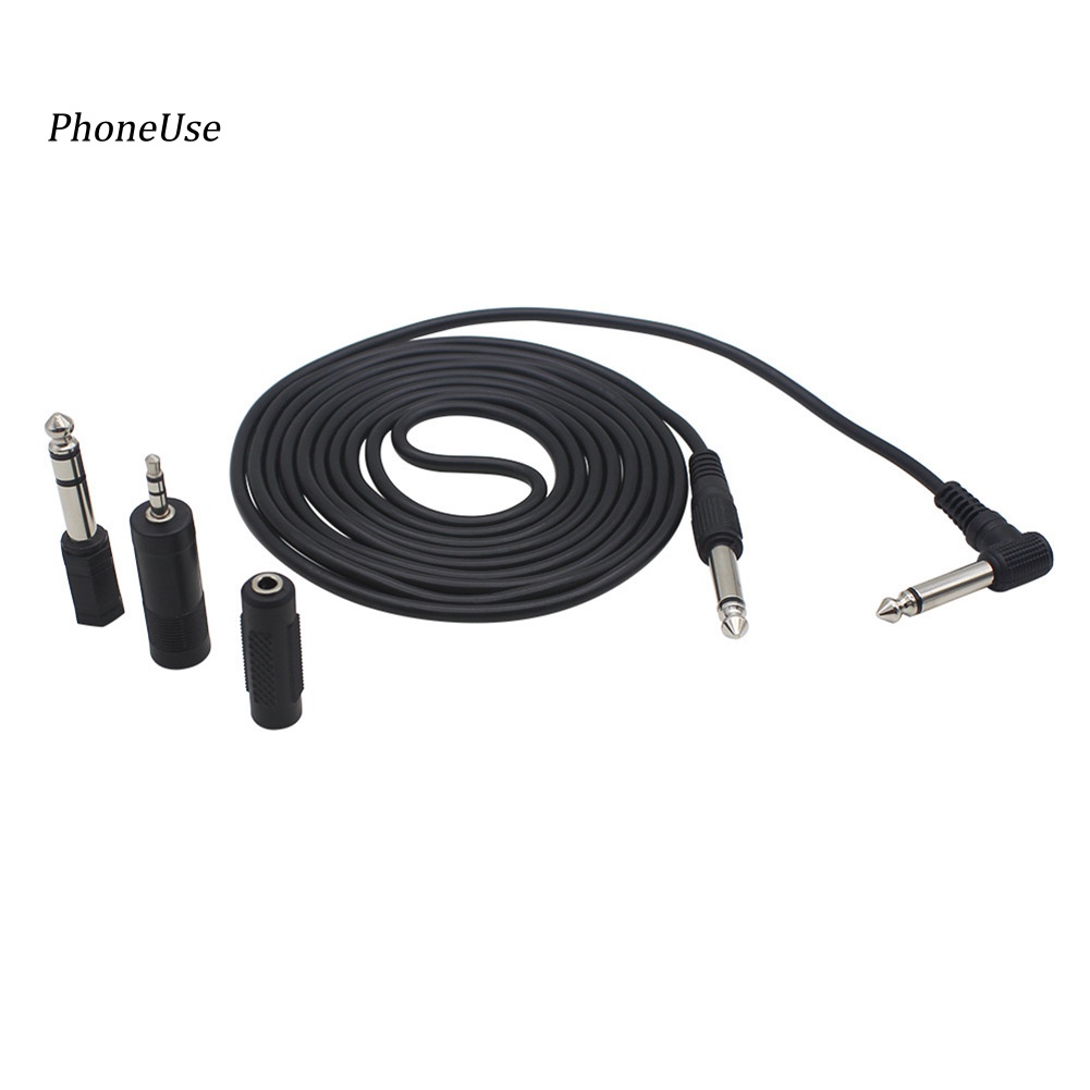 Dây Cáp Âm Thanh 3 Đầu Chuyển Đổi 3m 6.35mm Sang Góc Phải Cho Đàn Guitar
