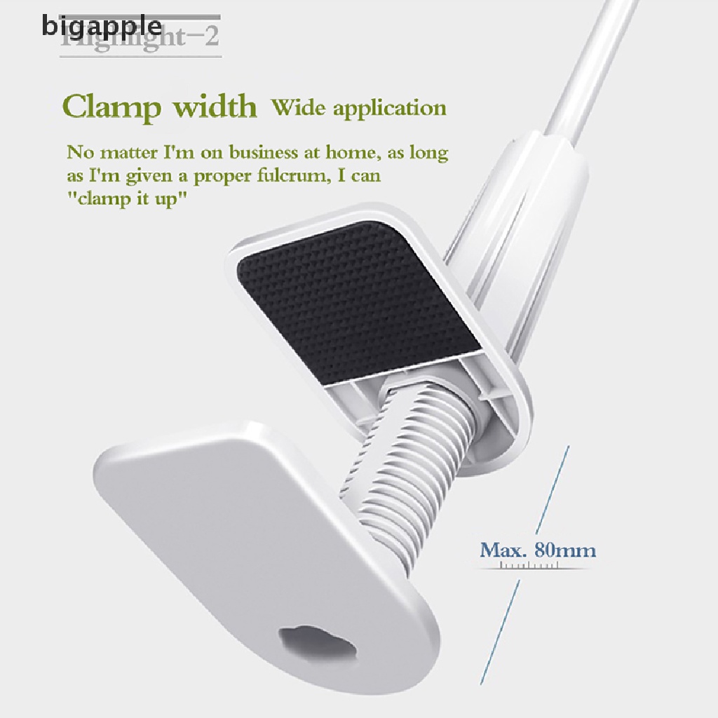 Bigapple Giá Đỡ Kẹp Điện Thoại Di Động Lười Biếng Đầu Giường Cán Dài Linh Hoạt Thông Dụng Cho Nhà Bếp Văn Phòng iPhone pad Watchi